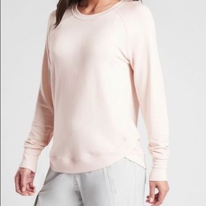 Athleta “Mindset” sweatshirt, shellfish pink